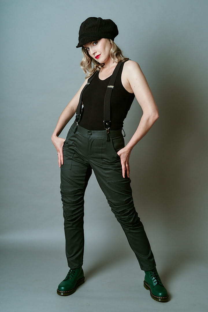 Rockersy Butelkowozielone damskie