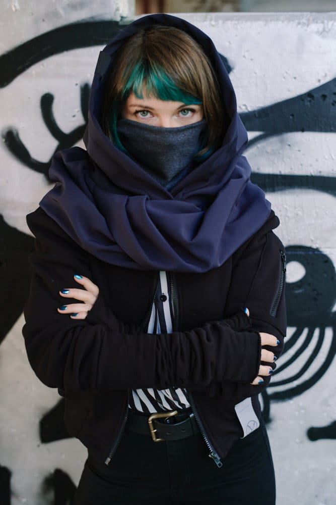 Kaptur Incognito hydrofobowy damski granat