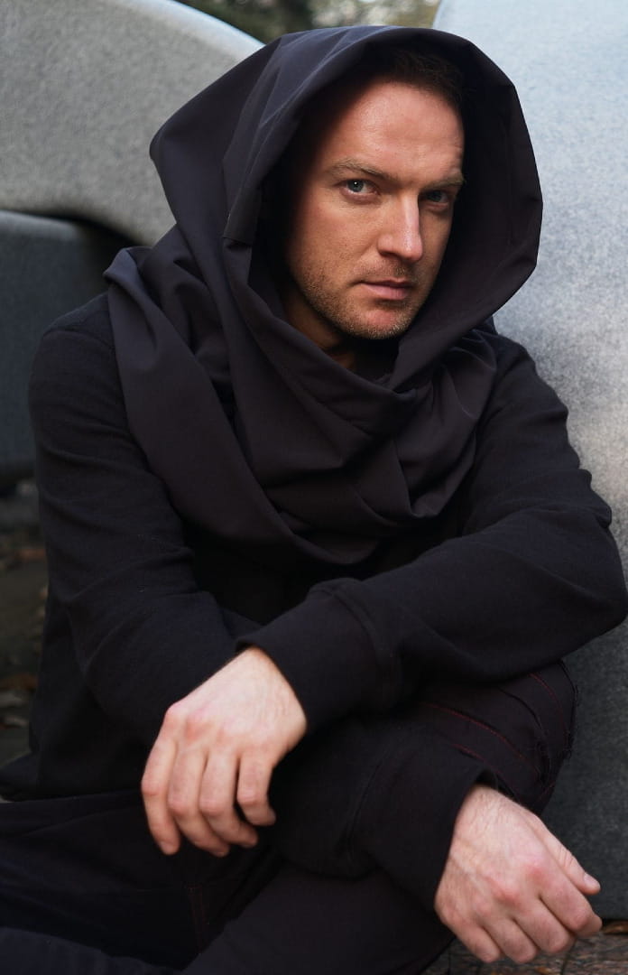 Kaptur hydrofobowy męski czarny