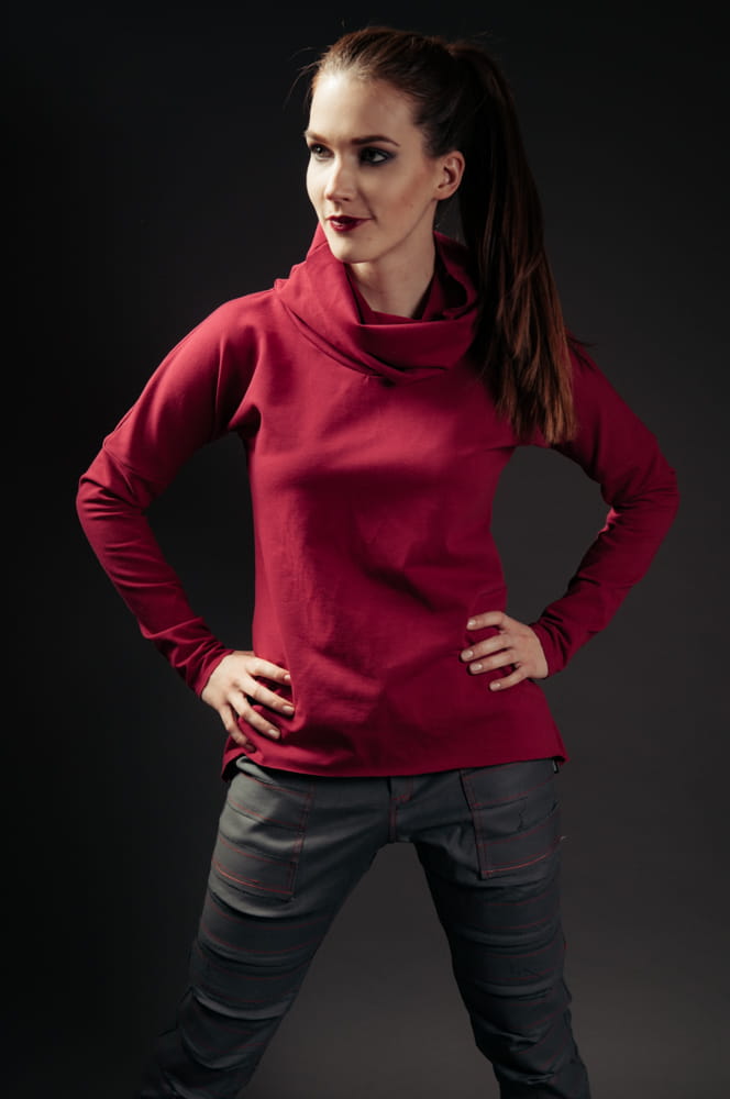 Bluza jaskółkowa amarant