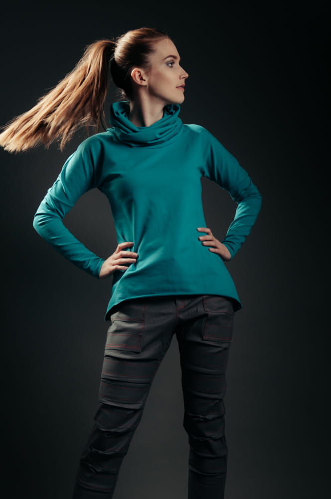 Bluza jaskółkowa turkus