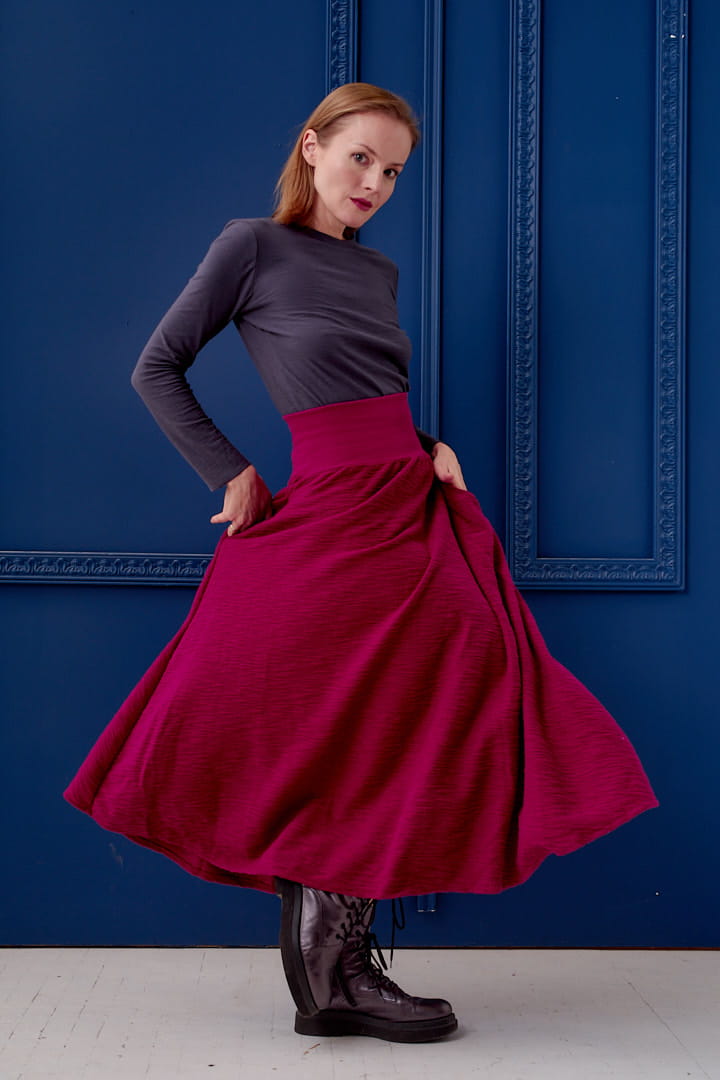 Spódnica de la Vega Bordo