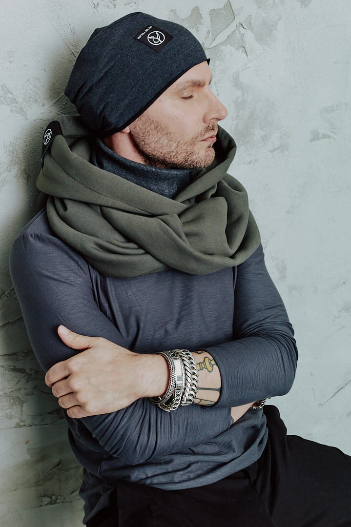 Incognito - Kaptur męski khaki z golfem