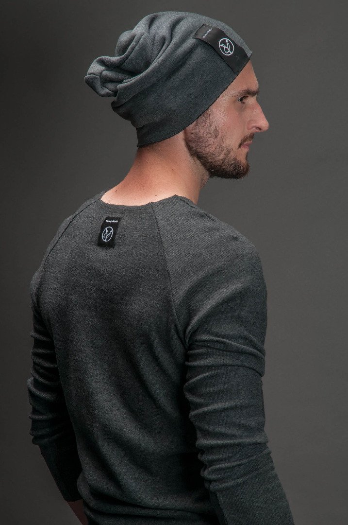Czapka Hultajka ciepłoszara ciemna męska