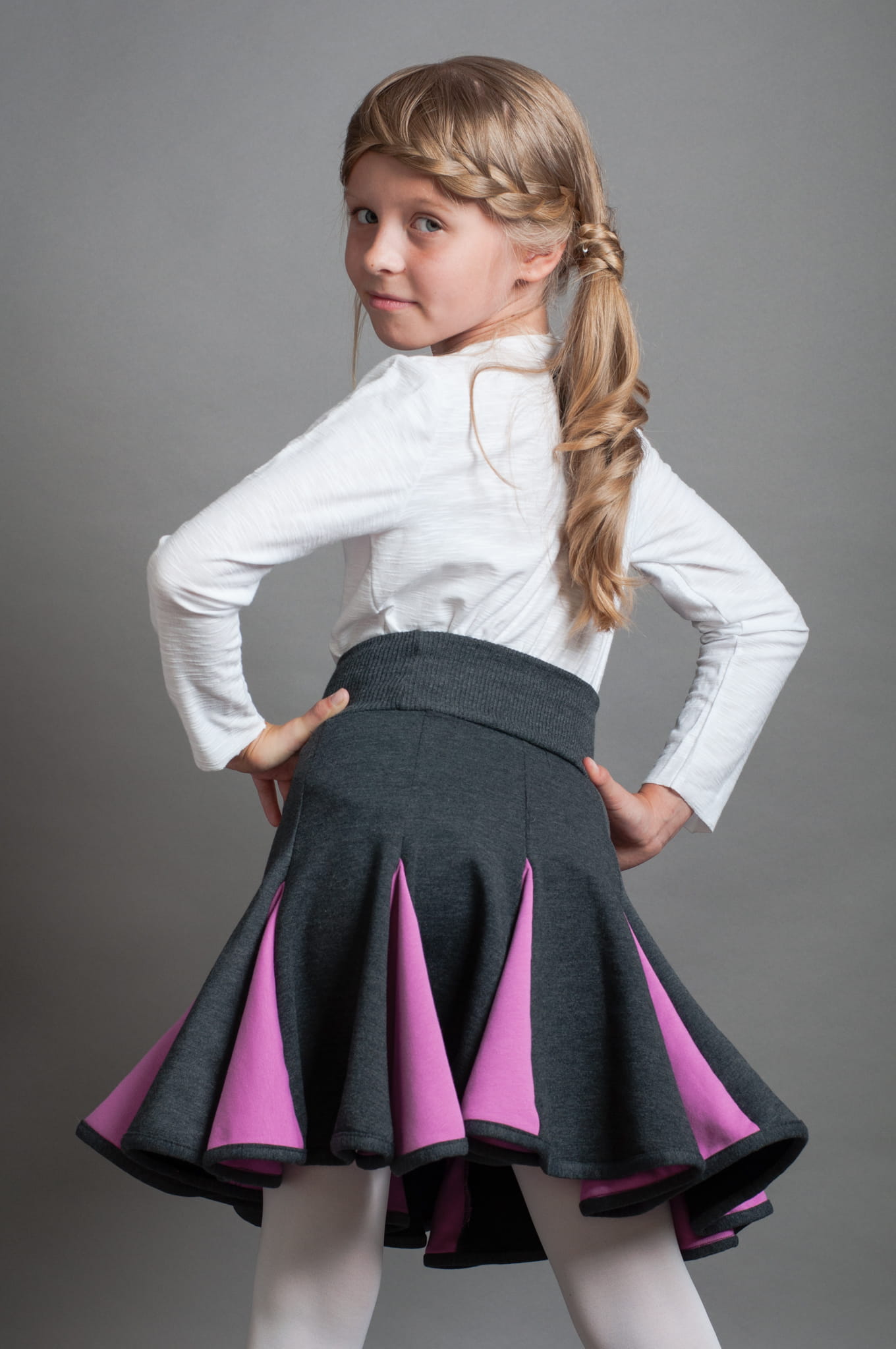 Lambadówka szara róż