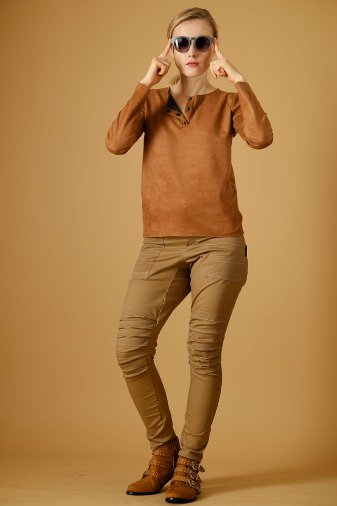 Bluzka karmelowa damska