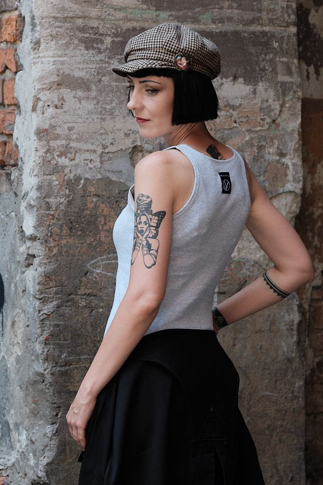 Bokserka damska szara