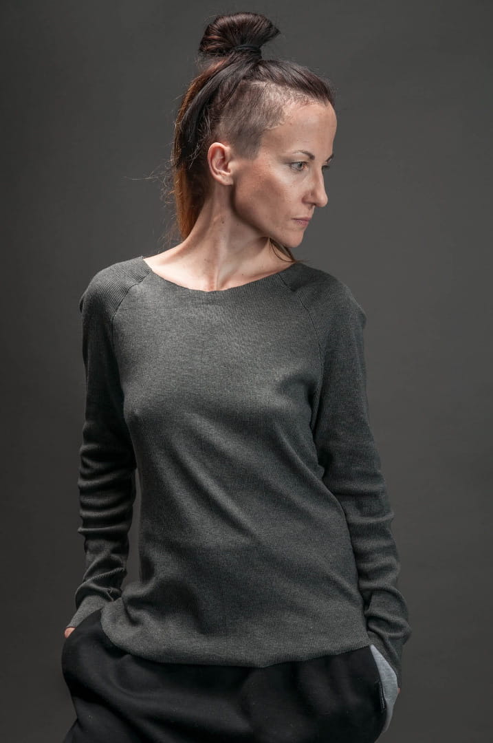 Bluzka damska ciemnoszara