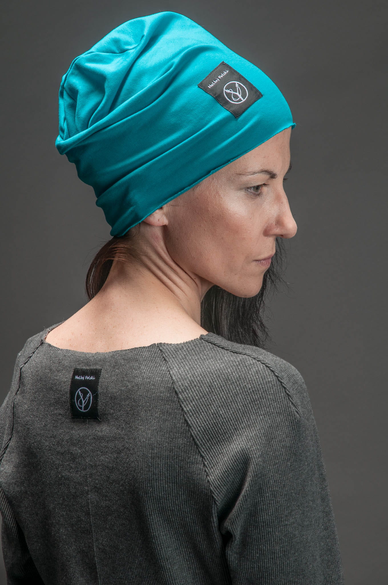Czapka Hultajka lekka turkus damska