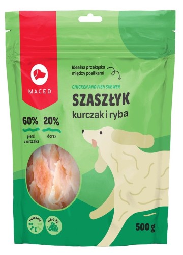 Szaszłyk Kurczak i ryba - przysmak dla psa - 500g