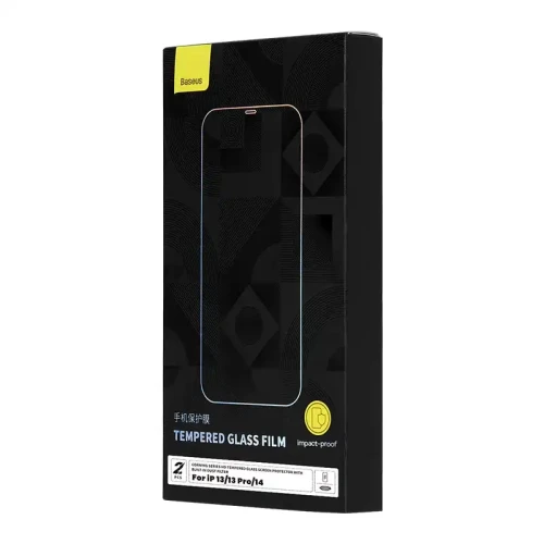 Szkło hartowane Baseus Corning do iPhone 13/13Pro/14 z filtrem przeciwpyłowym