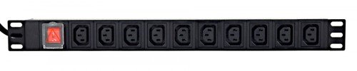 GEMBIRD LISTWA ZASILAJĄCA RACK (PDU) 10 GNIAZD C13, 1U, 16A, WTYK C20, 2M