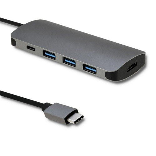 ADAPTER USB 3.1 C MĘSKI / 3XUSB 3.0 ŻEŃSKIE | USB TYP C ŻEŃSKI | HDMI ŻEŃSKIE