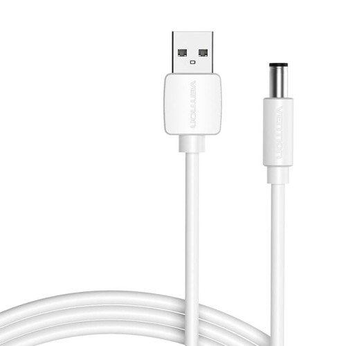 Kabel zasilający USB do DC 5.5mm 0.5m Vention CEYWD biały