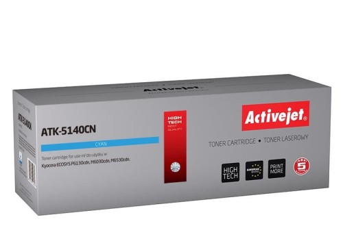 Activejet ATK-5140CN Toner (zamiennik Kyocera TK-5140C; Supreme; 5000 stron; niebieski)