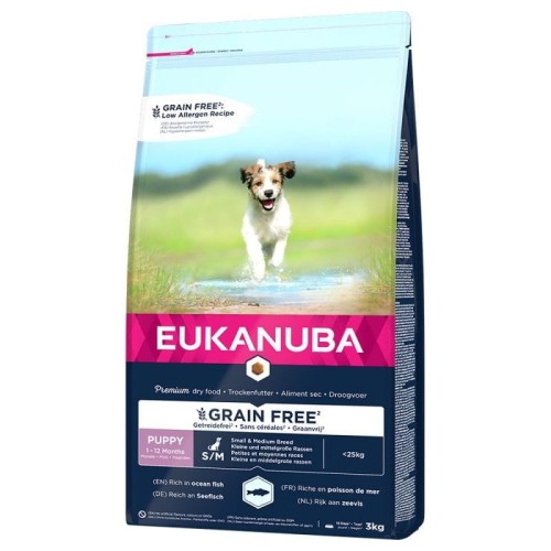 Grain Free Puppy Small/Medium Breed Ocean Fish - sucha karma dla psa - 3 kg