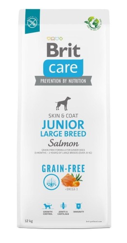 Care Grain-Free Junior Large Breed Salmon – sucha karma dla psa - 12 kg