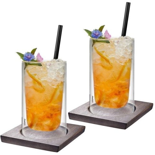 2 szklanki termiczne z podstawkami 350 ml GEFU MIRA G-00205