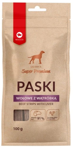 Paski wołowe z wątróbką 100g