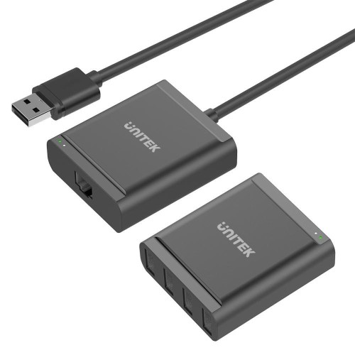 PRZEDŁUŻACZ USB PO SKRĘTCE, RJ45, 4X USB