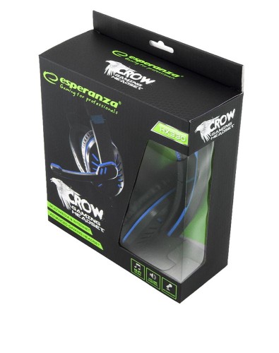 SŁUCHAWKI Z MIKROFONEM DLA GRACZY CROW NIEBIESKIE EGH330B