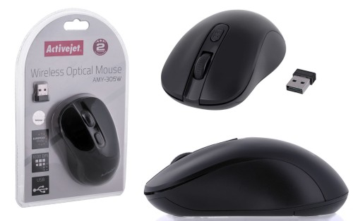 Mysz bezprzewodowa USB AMY-305W, zasilanie baterią 1x 1,5V AA