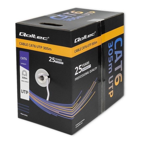 KABEL SIECIOWY SKRĘTKA UTP | CAT6 | 305M | PVC SZARY