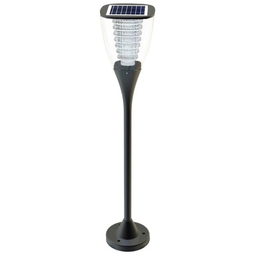 SOLARNA LAMPA OGRODOWA PEARL 100LM, CIEPŁY BIAŁY LEDX7, PANEL SOLARNY 1.6W CZUJNIK ZMIERZCHU, 80CM, CZARNA, ESL-25H