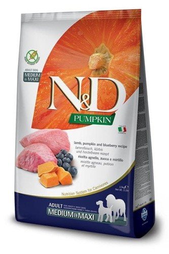 N&D Pumpkin Lamb & Blueberry Adult Medium & Maxi - sucha karma dla psa - 12kg