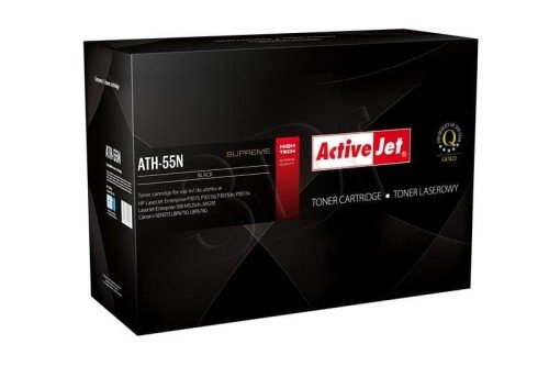 Activejet ATH-55N Toner (zamiennik HP 55A CE255A, Canon CRG-724; Supreme; 6000 stron; czarny)