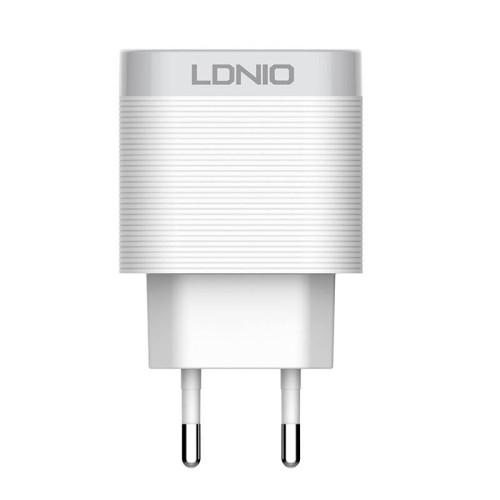 Ładowarka sieciowa LDNIO A303Q, USB-C, QC 3.0, 18W (biała)