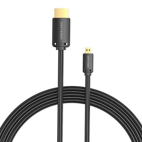 Kabel HDMI-D męski do HDMI-A męski 4K HD 2m Vention AGIBH (czarny)