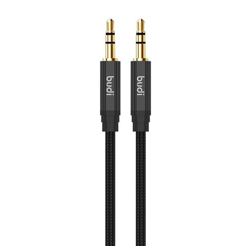 Kabel AUX mini jack 3.5mm do mini jack 3.5mm Budi, 1m (czarny)