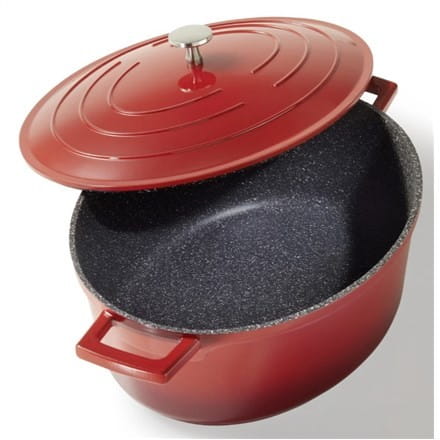 Stoneline Gourmet Roaster 32 x 25 cm 20092 5 L Odlew aluminiowy Cherry Red Pokrywka w zestawie