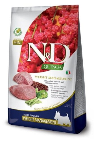 N&D QUINOA DOG WEIGHT MANAGEMENT - sucha karma dla psa - 2,5 kg