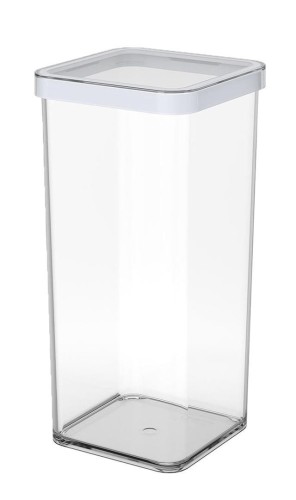 Rotho Pojemnik na przysmaki kwadratowy 1.5L LOFT transparentny/biały