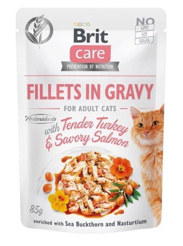Care Fillets in Gravy filety z indykiem i łososiem w sosie - mokra karma dla kota - 85 g