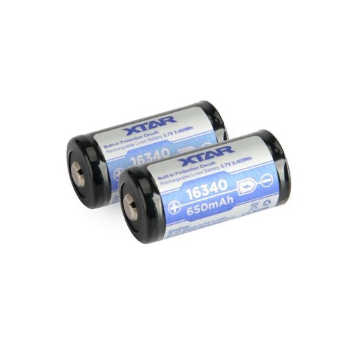 XTAR AKUMULATOR 16340/R-CR123 3,7V 650MAH LI-ION Z ZABEZPIECZENIEM 16340-650