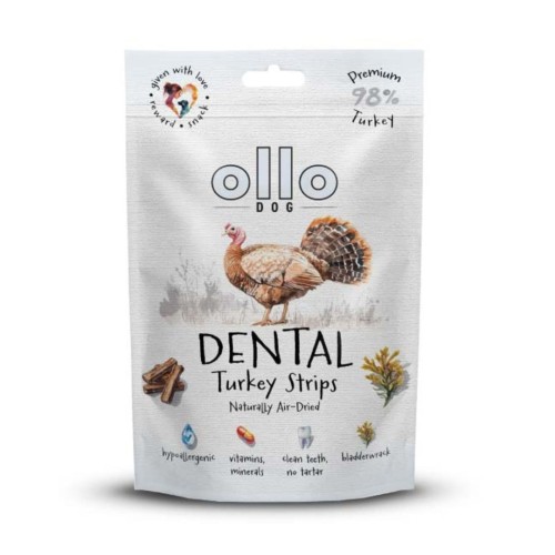 Ollo Air Dried Dental Turkey Strips dla psa 80g