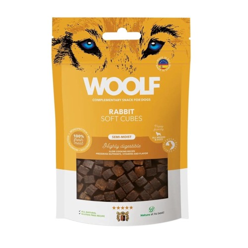 WOOLF SOFT CUBES RABBIT MONOPROTEIN przysmak dla psa -100g
