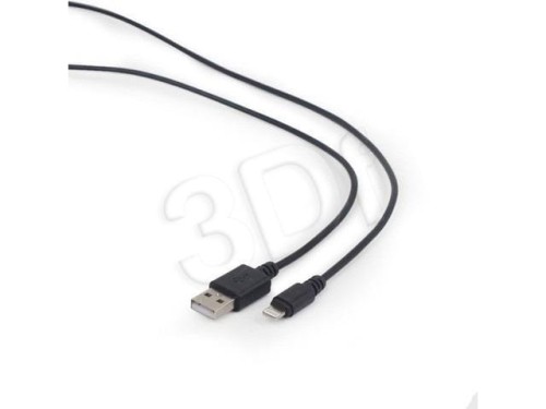 Kabel GEMBIRD CC-USB2-AMLM-2M (USB 2.0 M - Lightning M; 2m; kolor czarny)