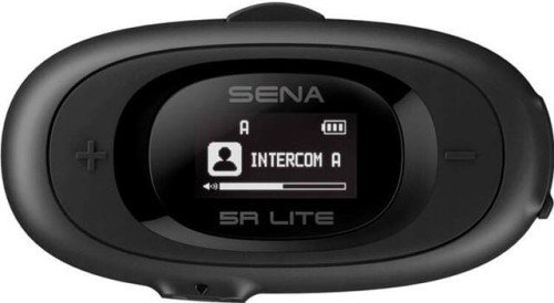 Interkom motocyklowy Sena 5R-01D 5R Lite Bluetooth 5.1 700m z wyświetlaczem LCD i uniwersalnym zestawem mikrofonów na 2 kaski