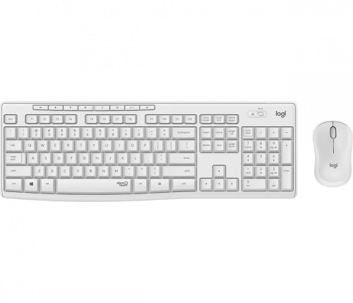 Logitech MK295 Silent Wireless Combo klawiatura Dołączona myszka Biuro USB QWERTZ Niemiecki Biały