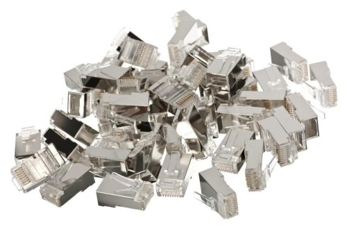 Wtyk RJ45 kat.6 STP Alantec srebrny 100szt.