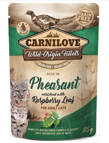 Carnilove Cat Pouch Pheasant&Raspberry Leaves 85g
