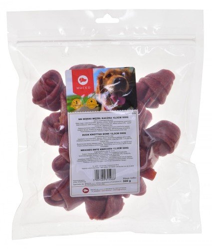 MACED Węzełki maxi z piersi kaczki - przysmak dla psa - 500g