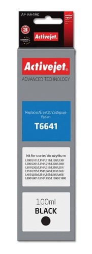 AE-664Bk Tusz (zamiennik Epson T6641; Supreme; 100 ml; czarny)