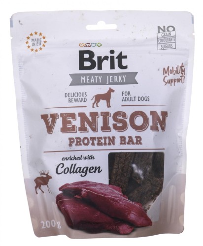 Brit Jerky Venison Protein Bar Dziczyzna - przysmak dla psa - 200 g