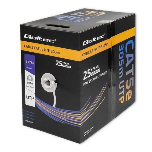 KABEL SIECIOWY SKRĘTKA UTP | CAT5E | 305M | PVC SZARY