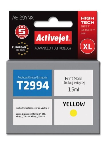 AE-29YNX Tusz (zamiennik Epson 29XL T2994; Supreme; 15 ml; żółty)